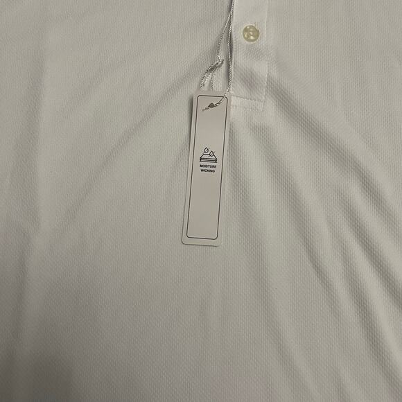 S/P polo shirt moisture wicking white L activewear breathable active - Picture 1 of 5